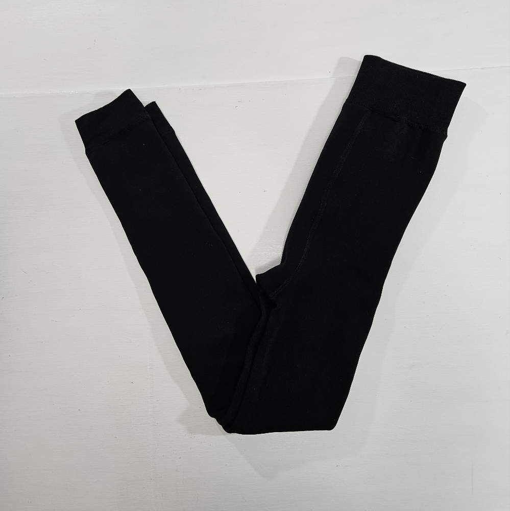 Vince Camuto black faux fur lined leggings women's size large